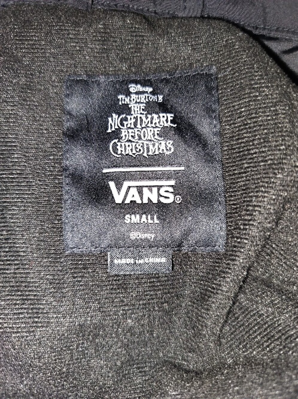 Vans Nightmare Before Christmas Windbreaker Jacket Black Neon & Purple - Small - Picture 3 of 7